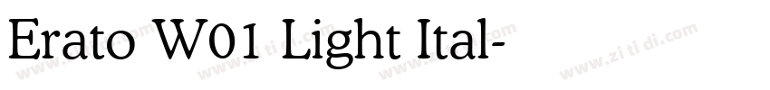 Erato W01 Light Ital字体转换
